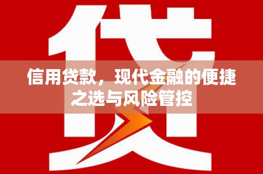 潭子信用贷款，现代金融的便捷之选与风险管控