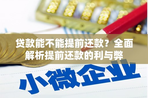 潭子贷款能不能提前还款？全面解析提前还款的利与弊