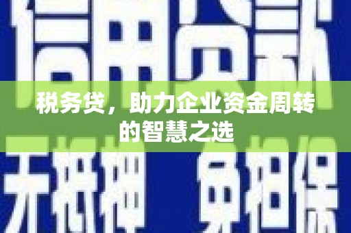 潭子税务贷，助力企业资金周转的智慧之选