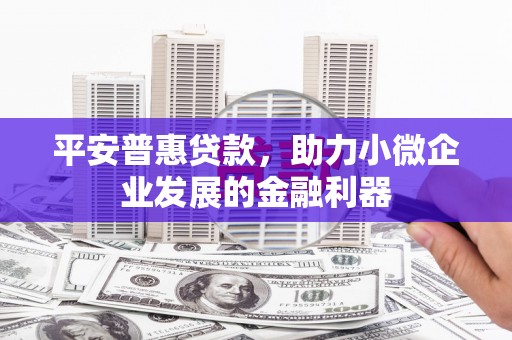 潭子平安普惠贷款，助力小微企业发展的金融利器