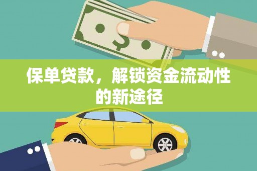 潭子保单贷款，解锁资金流动性的新途径
