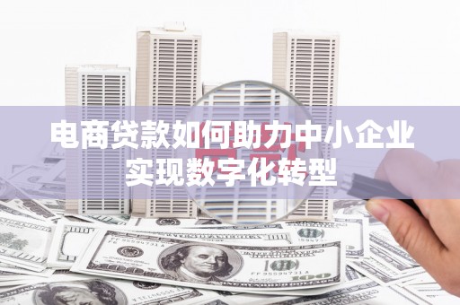 潭子电商贷款如何助力中小企业实现数字化转型