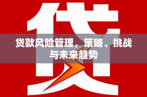 潭子贷款风险管理，策略、挑战与未来趋势