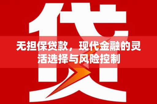 潭子无担保贷款，现代金融的灵活选择与风险控制