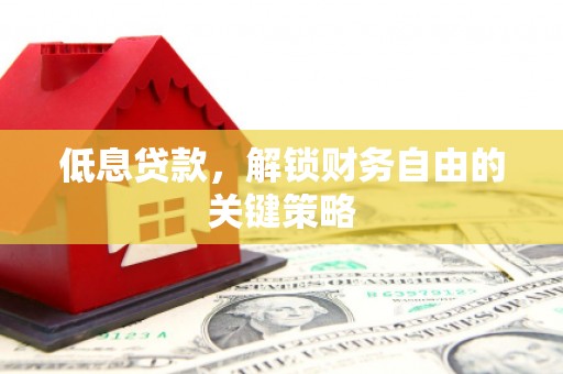 潭子低息贷款，解锁财务自由的关键策略