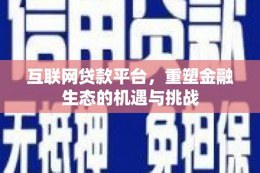 潭子互联网贷款平台，重塑金融生态的机遇与挑战
