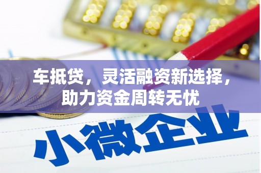 潭子车抵贷，灵活融资新选择，助力资金周转无忧
