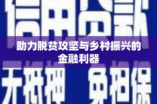 潭子助力脱贫攻坚与乡村振兴的金融利器