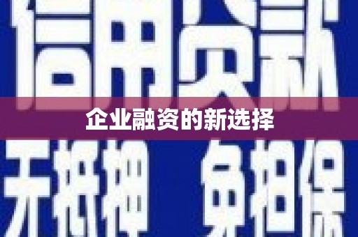 潭子企业融资的新选择