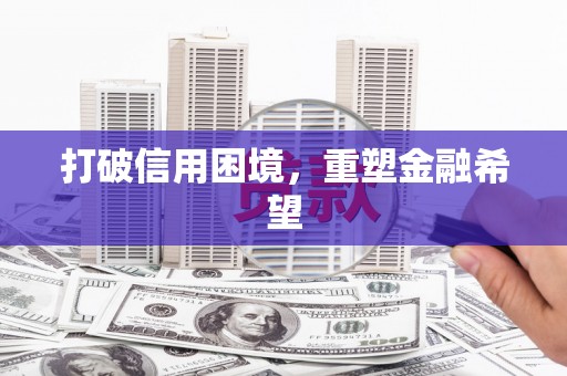 潭子打破信用困境，重塑金融希望
